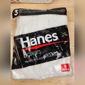 Vintage Hanes 3 Pack Mens Full Cut Boxers Sz XLarge (42-44) White 1993 New NOS